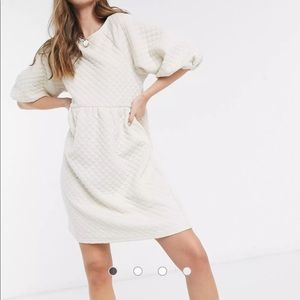 Vero Moda cream quilt dress